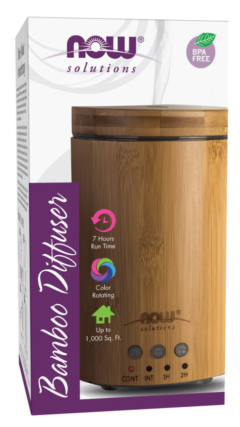 NOW Ultrasonic Real Bamboo Essential Oil Diffuser