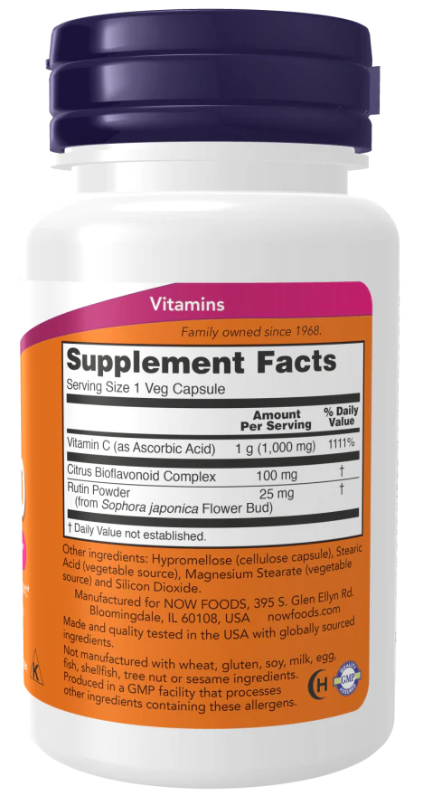 NOW Vitamin C-1000 Veg Capsules - Image 2