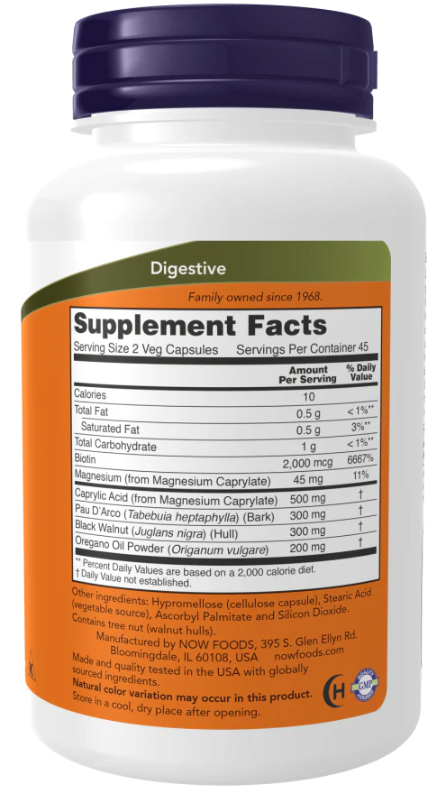 NOW Candida Support (180 Veg Caps) - Image 2