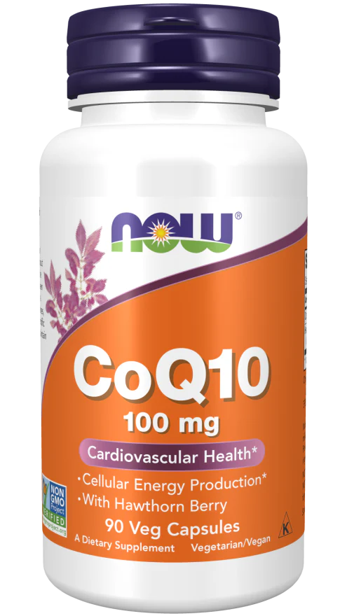 NOW CoQ10 100 mg with Hawthorn Berry (90 Veg Caps)