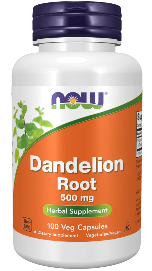 NOW Dandelion Root 500 mg (100 Veg Caps)