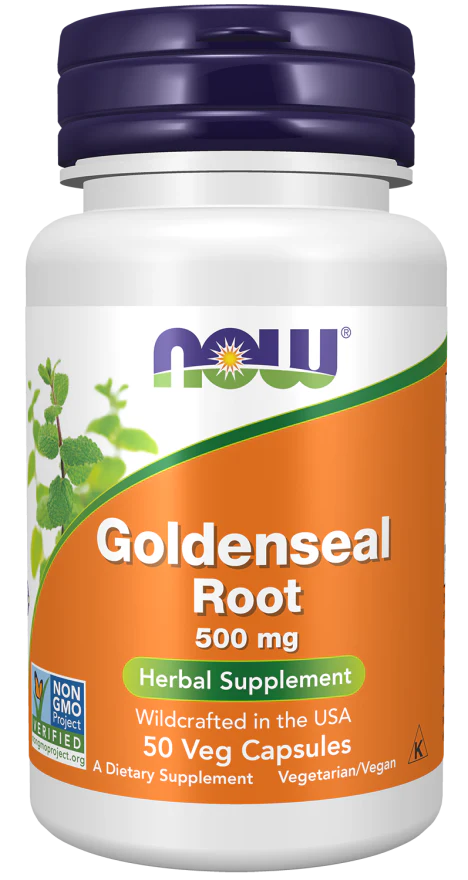 NOW Goldenseal Root 500 mg (50 Veg Caps)