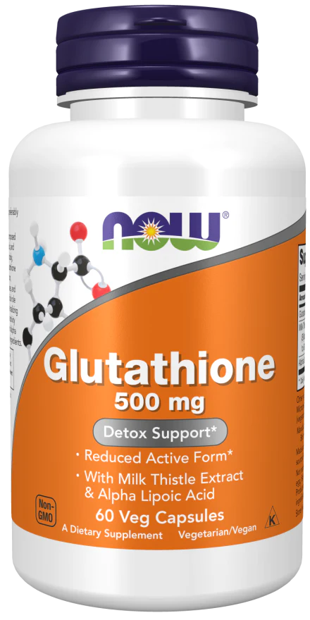 NOW Glutathione (Reduced Form) 500 mg (60 Veg Caps)
