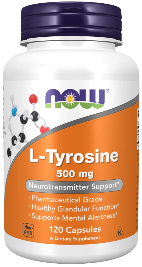 NOW L-Tyrosine 500 mg (120 Capsules)