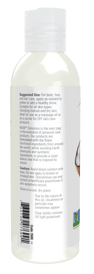 NOW Liquid Coconut Oil (16 fl oz) - Image 3