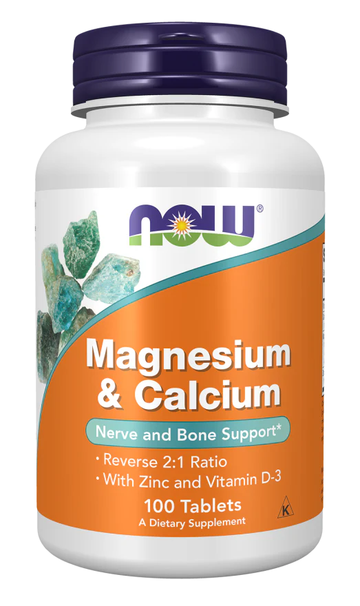 NOW Magnesium & Calcium (100 Tablets)