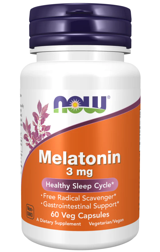 NOW Melatonin 3 mg (60 Veg Caps)