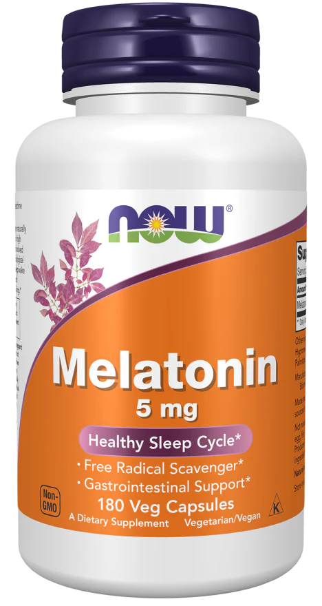 NOW Melatonin 5 mg (180 Veg Caps)
