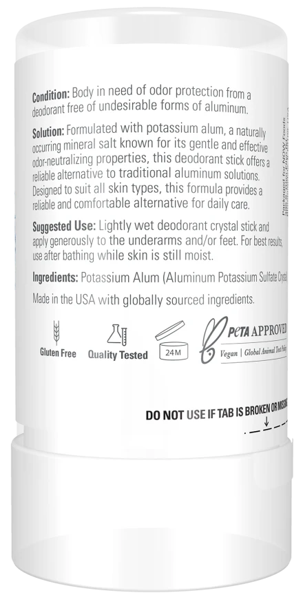 NOW Nature's Deodorant Stick (Stone) (4.25 oz) - Image 2