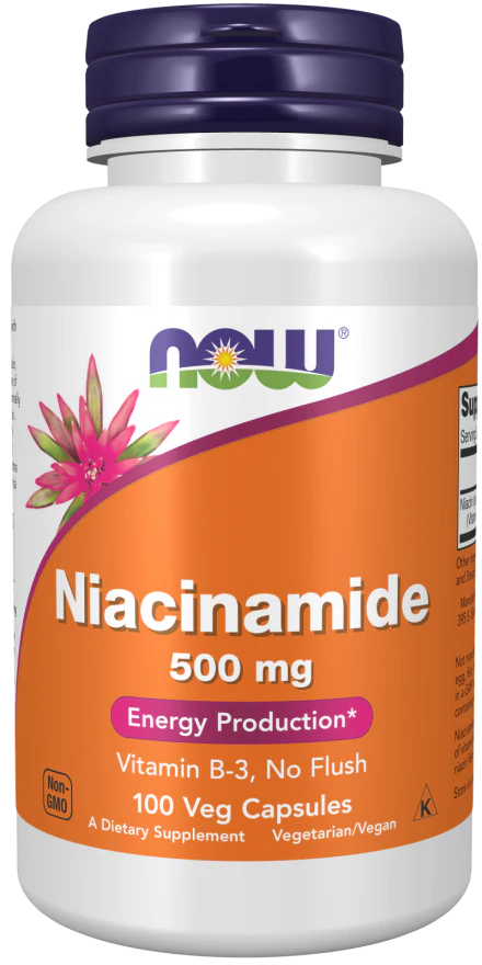 NOW Niacinamide (B-3) 500 mg (100 Veg Caps)