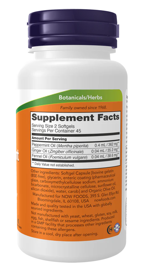 NOW Peppermint Gels (90 Softgels) - Image 2