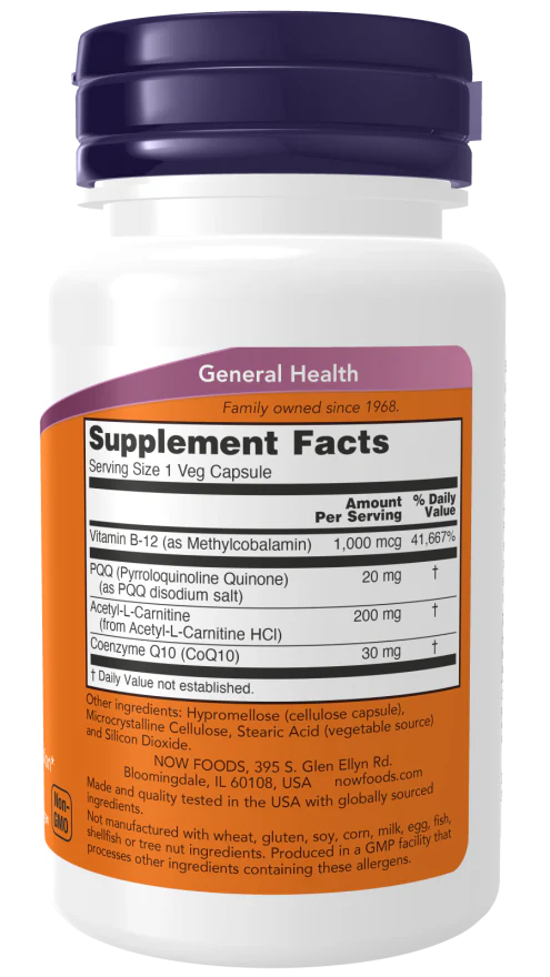 NOW PQQ Energy Veg Capsules - Image 2