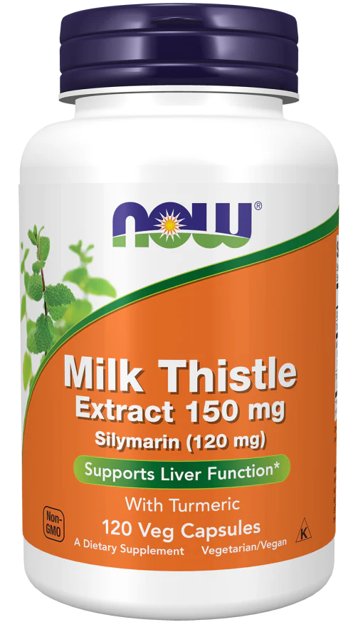 NOW Milk Thistle Extract 150 mg Silymarin (120 mg) (120 Veg Caps)