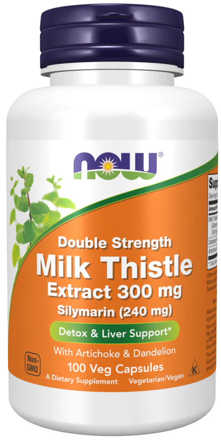 NOW Milk Thistle Extract, Double Strength 300 mg (100 Veg Caps)