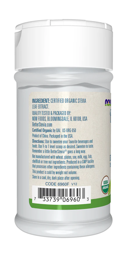 NOW BetterStevia® Extract Powder, Organic (1 oz) - Image 3