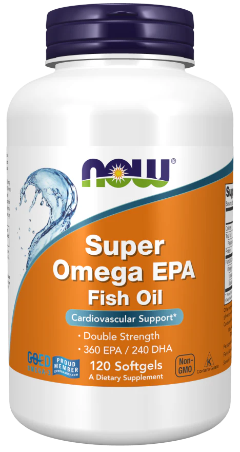NOW Super Omega EPA Fish Oil, Double Strength (120 Softgels)