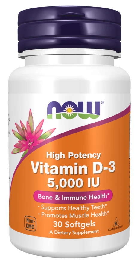 NOW Vitamin D-3 5000IU Softgels