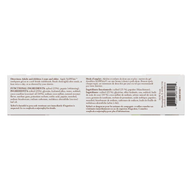 NOW XyliWhite™ Coconut Oil Toothpaste Gel 6.4oz - Image 2