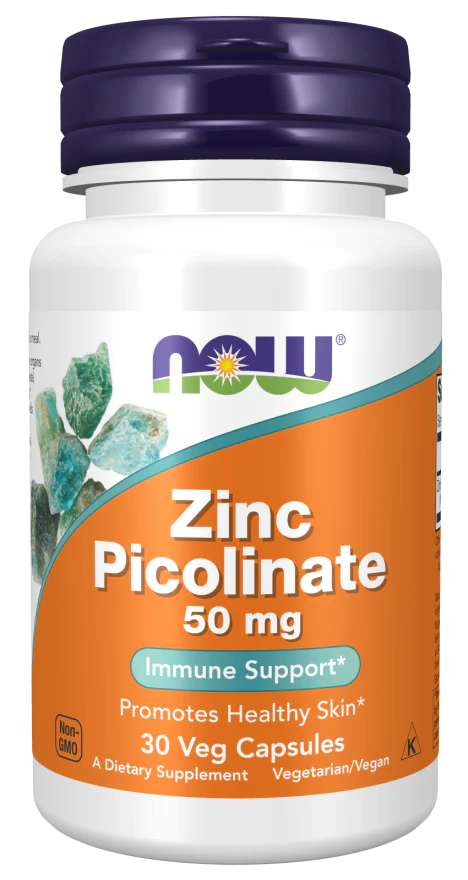 NOW Zinc Picolinate 50 mg (120 Veg Caps)