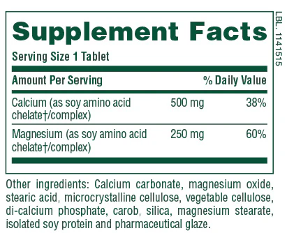 Nature's Plus Calcium/Magnesium 500 mg/250 mg Tablets - Image 2