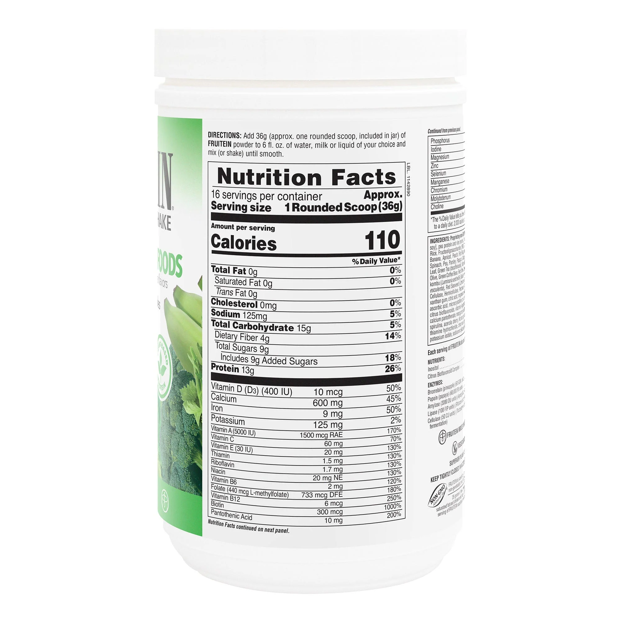Nature's Plus FRUITEIN® Revitalizing Green Foods Shake - Image 2