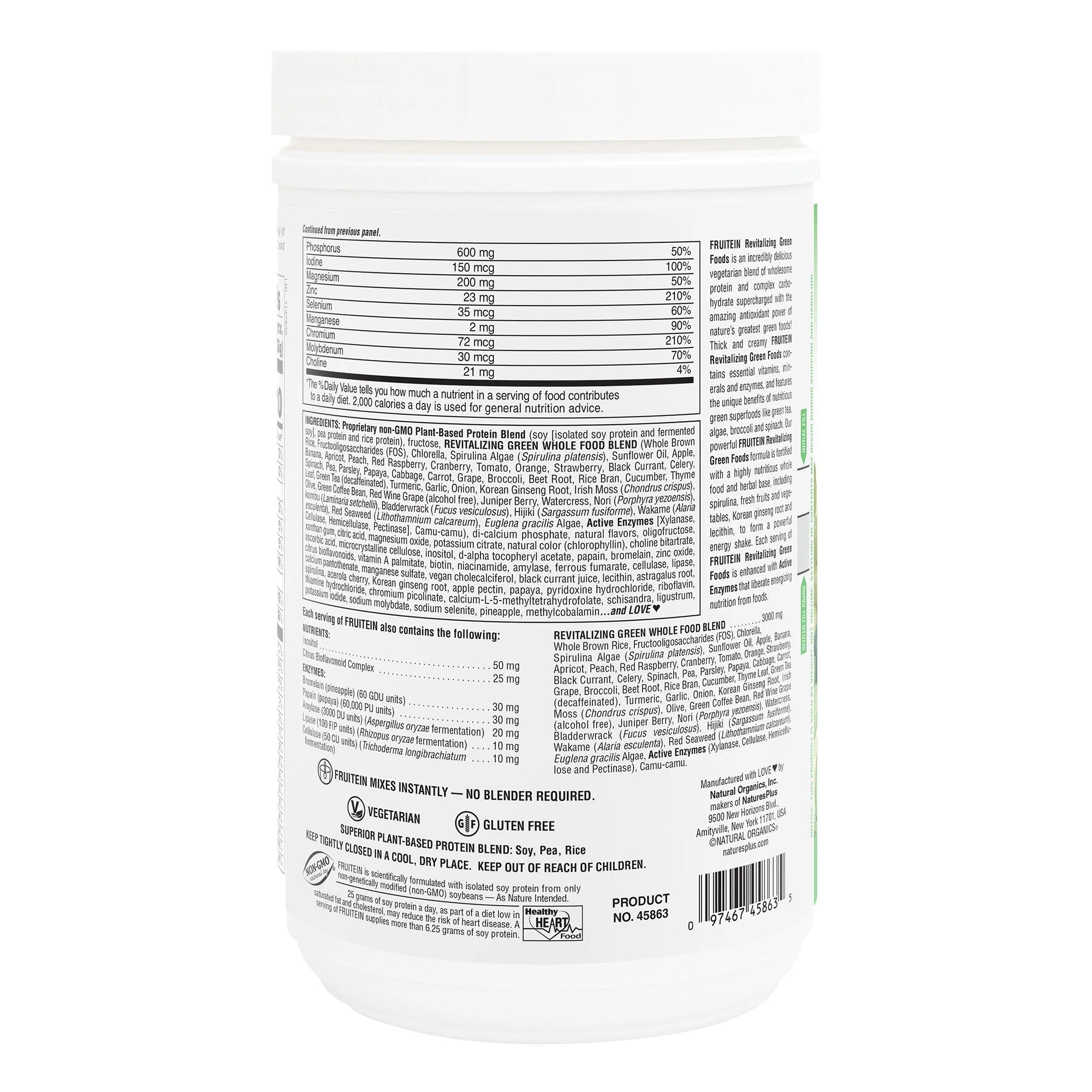 Nature's Plus FRUITEIN® Revitalizing Green Foods Shake - Image 3