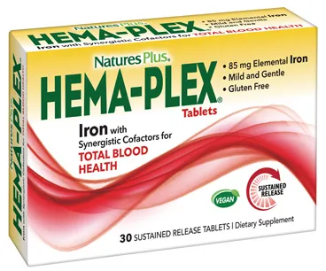 Nature's Plus HEMA-PLEX® Slow-Release Tablets (30 Count)
