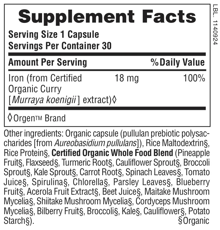 Natures Plus Source of Life® Garden Iron Capsules - Image 2