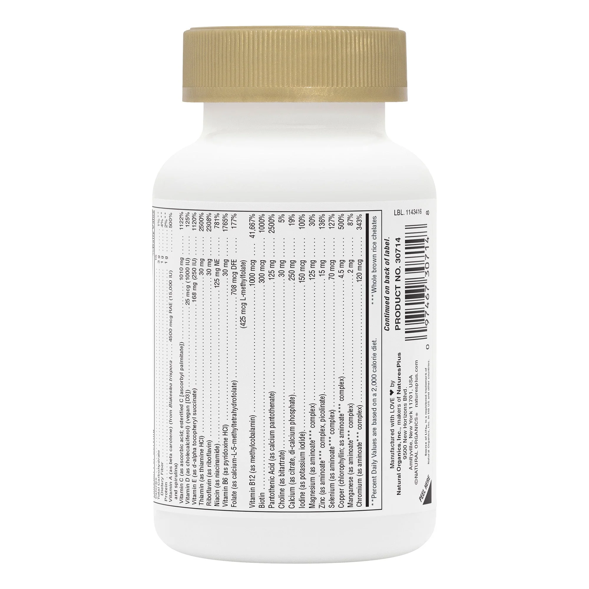 Nature's Plus Source of Life® GOLD Multivitamin Mini-Tabs (180) - Image 3