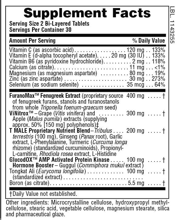 Natures Plus Ultra T MALE® Extended Release Bi-Layer Tablets - Image 2