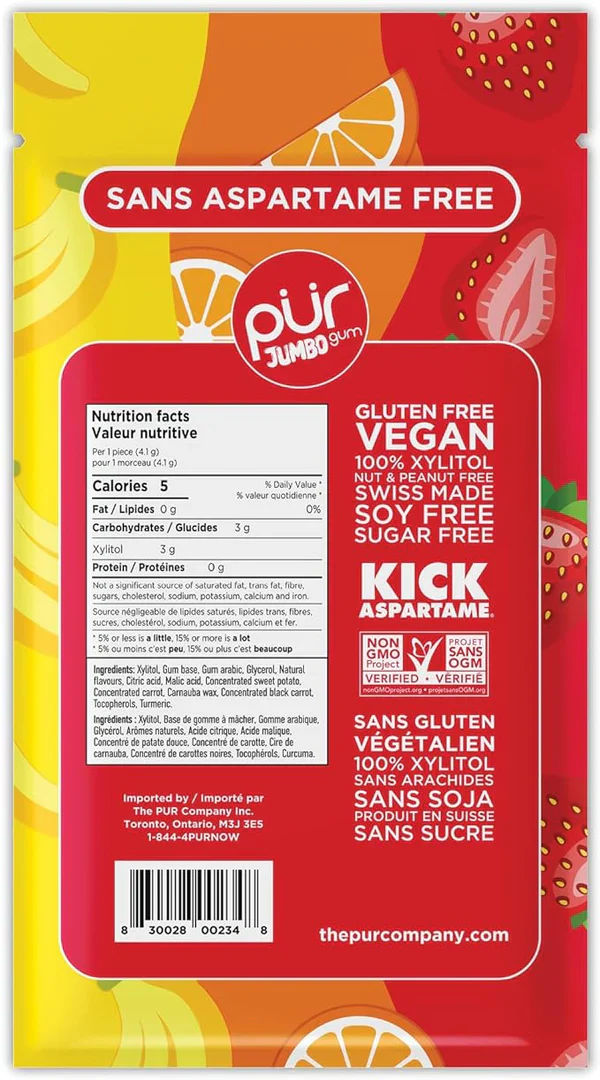 Pur Gum – Aspartame-Free Natural Gum (Sugar-Free, Vegan) - Image 2