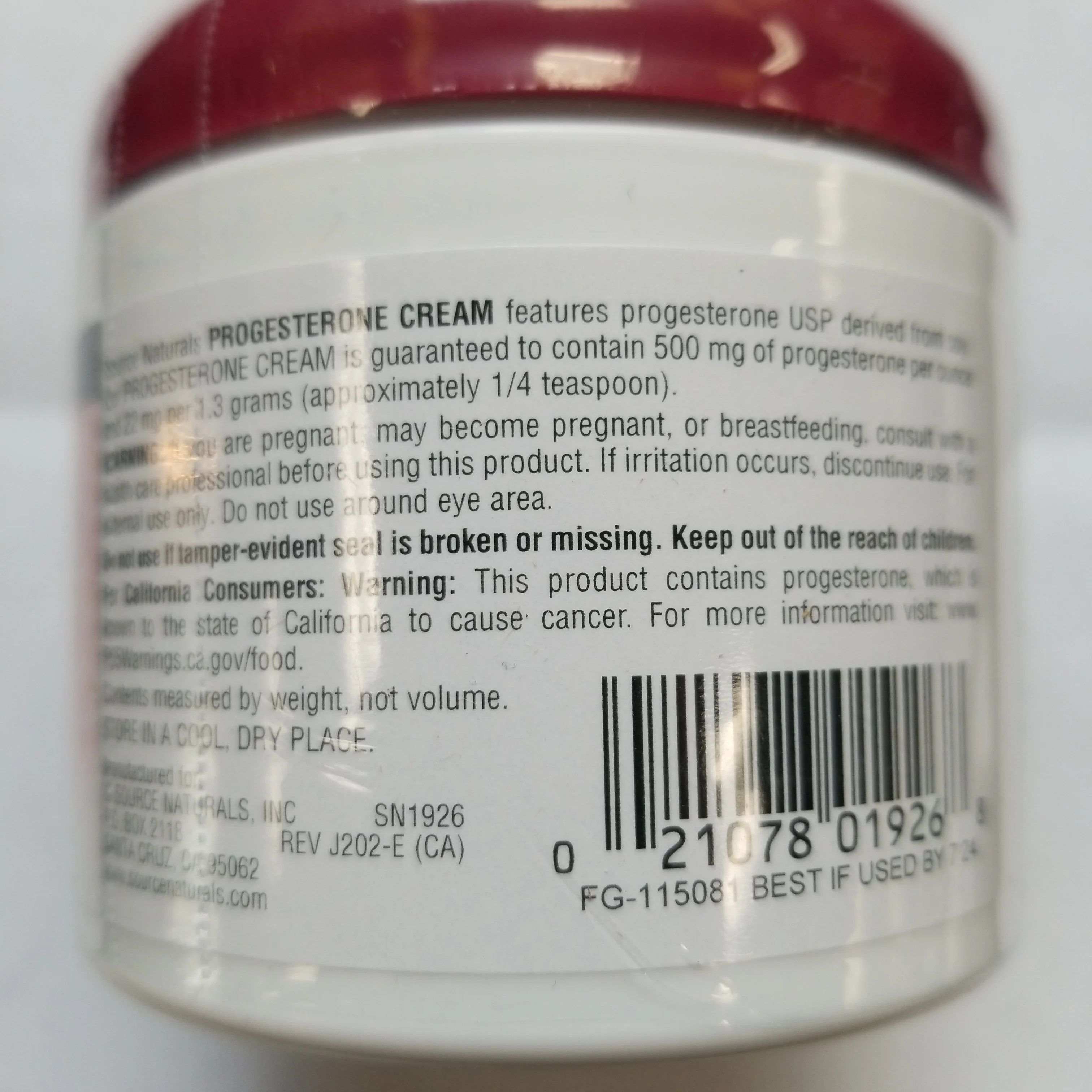 Source Naturals Progesterone Cream 4oz - Image 3