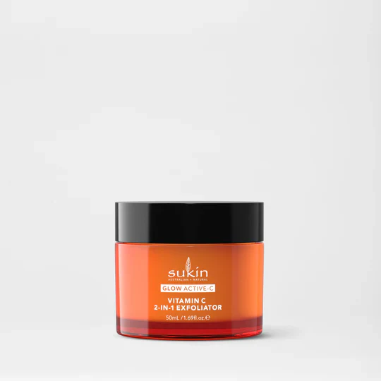 Sukin GLOW ACTIVE-C Vitamin C 2-in-1 Exfoliator 1.69 fl. oz.