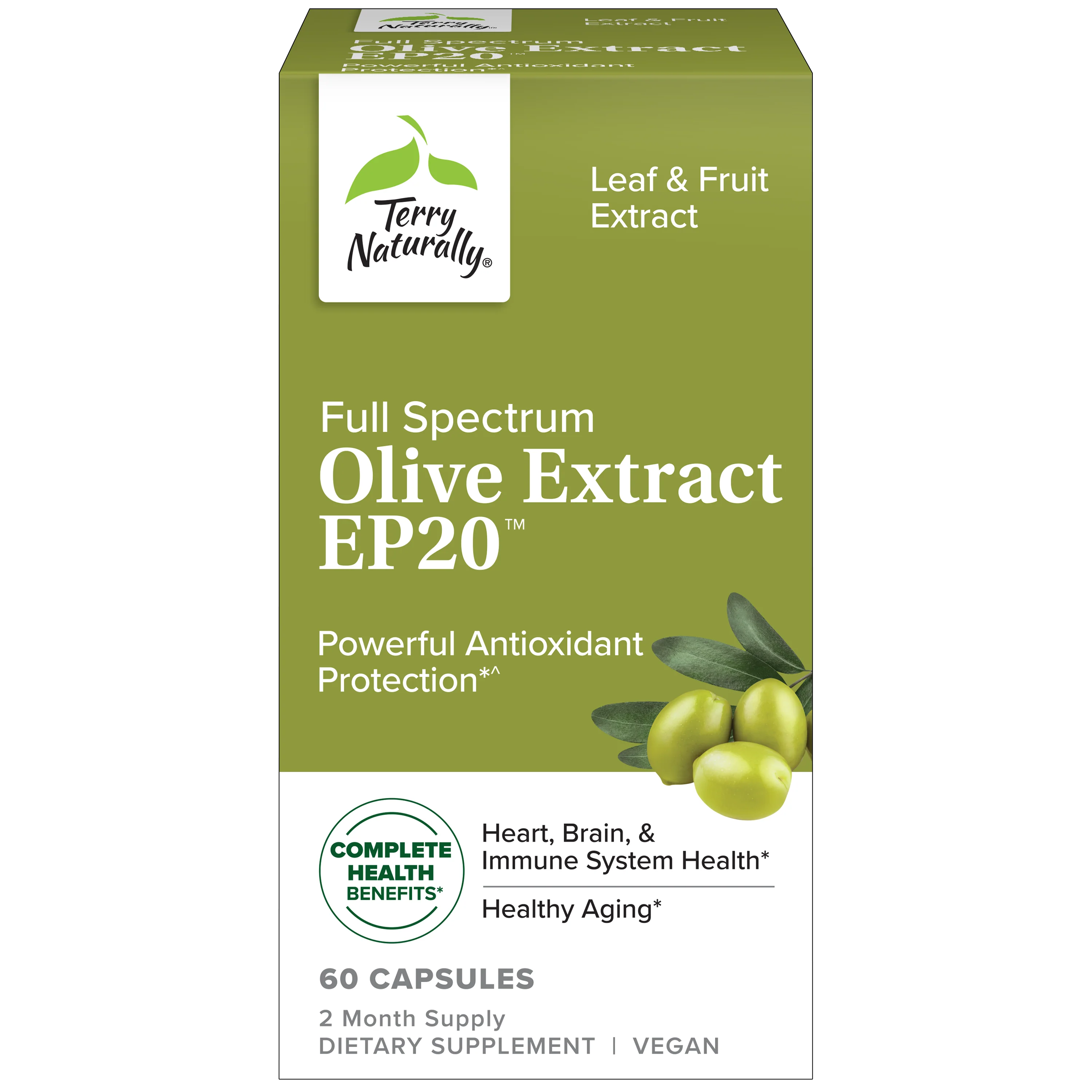 Terry Naturally Olive Extract EP20™ (60 Caps)