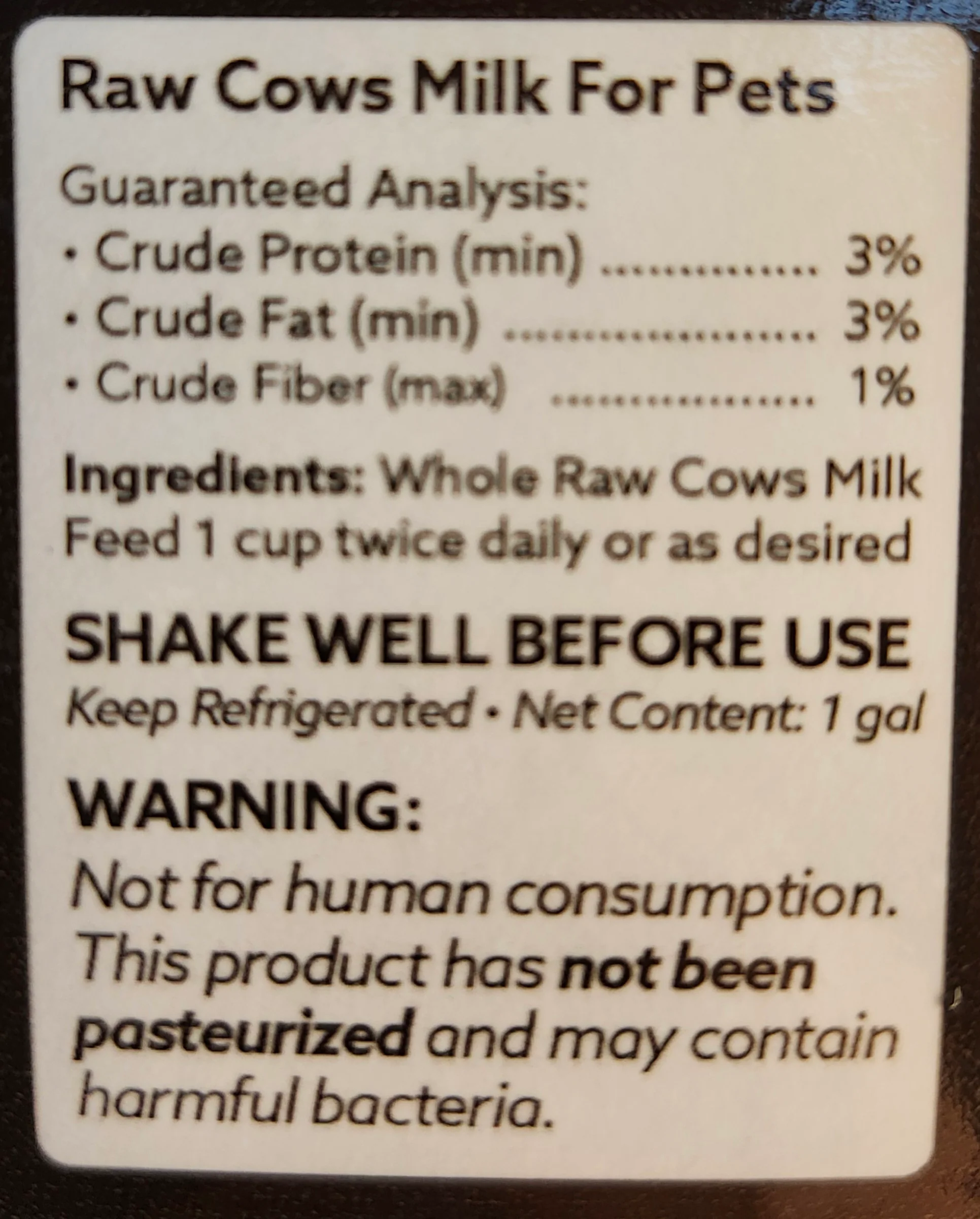 The Milk House Raw Cows Milk for Pets - Image 2