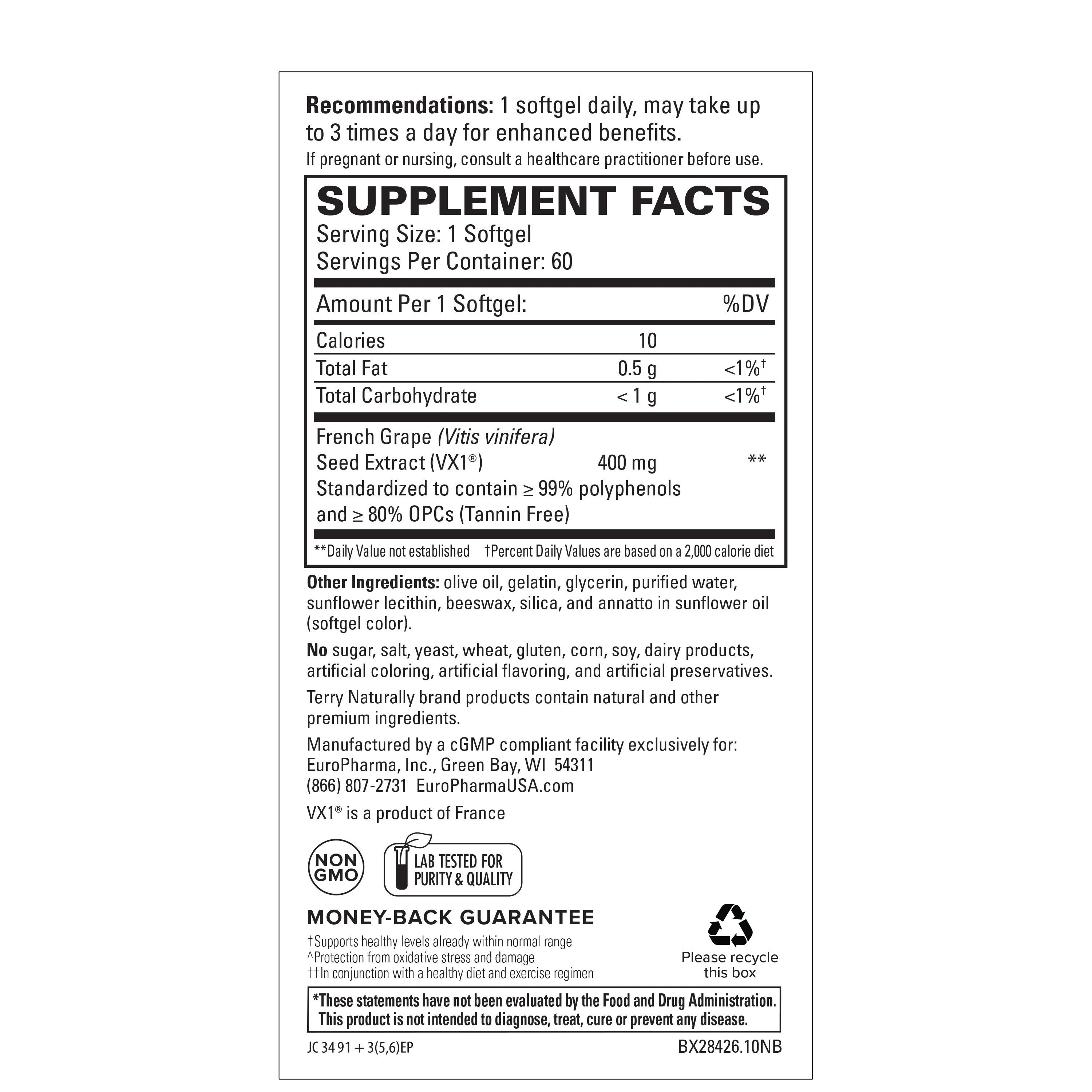 Terry Naturally Clinical OPC® Extra Strength (60 Softgels) - Image 2