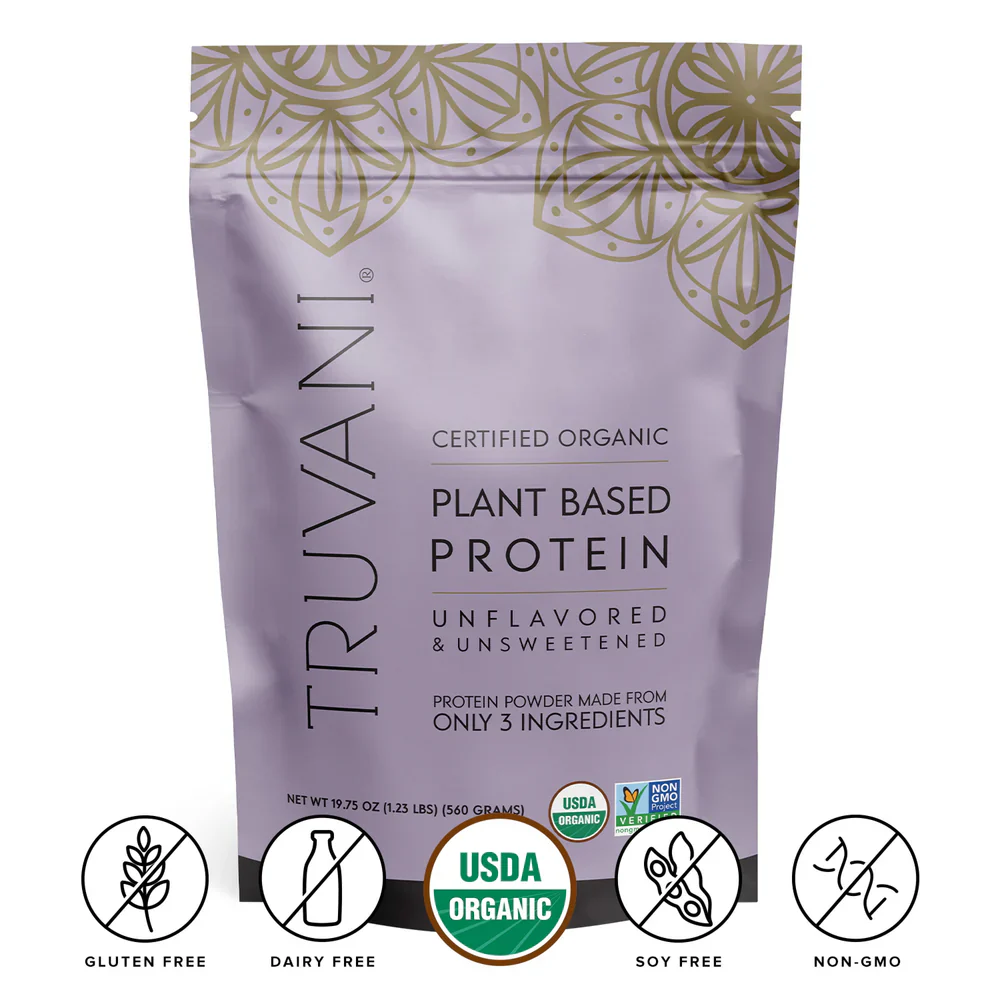 Truvani Plant Based Protein Powder (Unflavored & Unsweetened) 20 Serving
