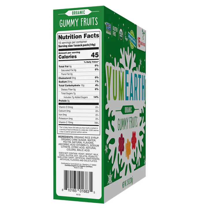Yumearth Holiday Organic Gummy Fruits Box - Image 2